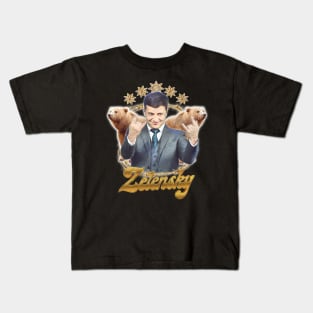 Zelensky Ukraine // Retro Fan Art Design Kids T-Shirt